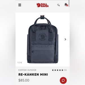 Slate Fjallraven Re-Kanken Mini Backpack